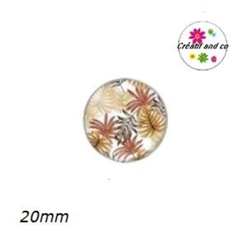 Cabochon feuille tropicale 20mm