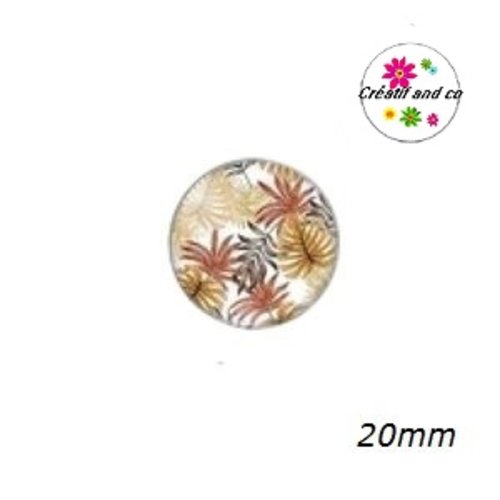 Cabochon feuille tropicale 20mm