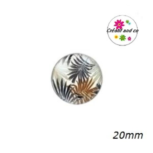 Cabochon feuille tropicale 20mm
