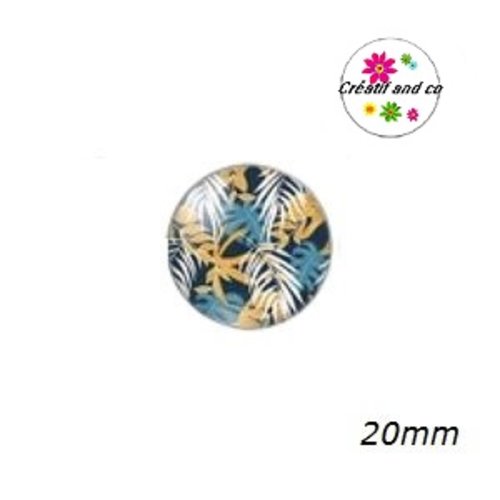 Cabochon feuille tropicale 20mm
