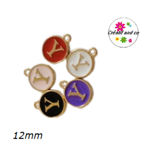 Breloque médaillon lettre alphabet y