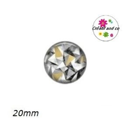 Cabochon motif géomètrique  20mm