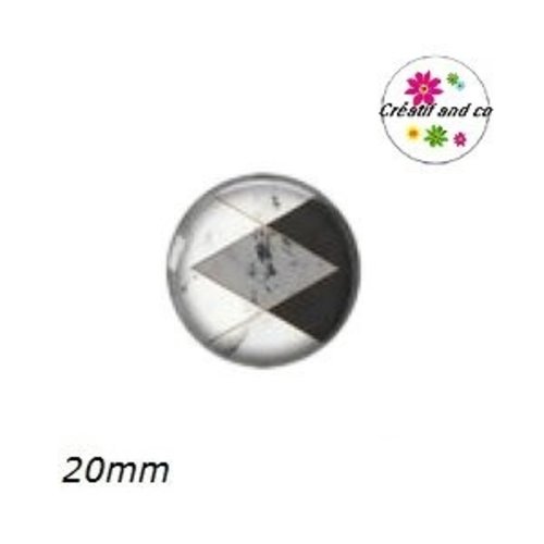 Cabochon motif géomètrique  20mm