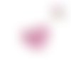 Breloque pendentif coeur rose 32mm