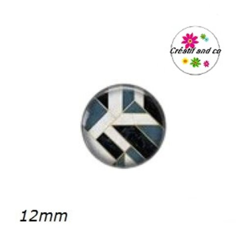 X2 cabochons géométrique 12mm