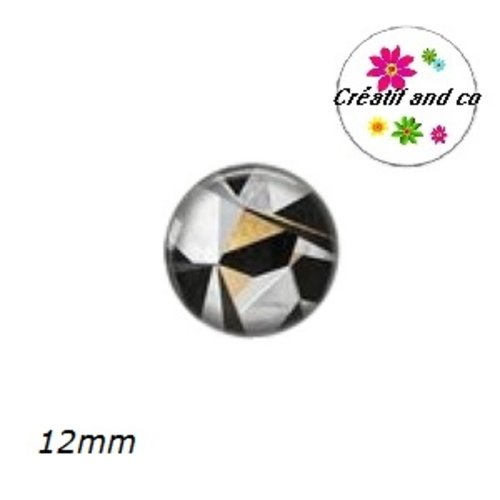 X2 cabochons géométrique 12mm