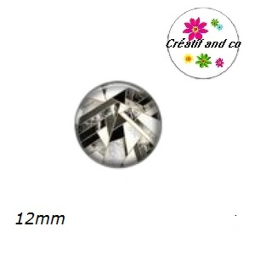 X2 cabochons géométrique 12mm
