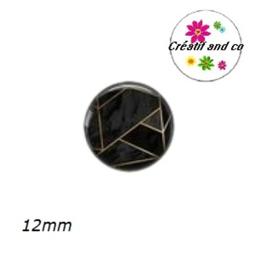 X2 cabochons géométrique 12mm