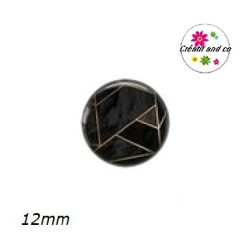 X2 cabochons géométrique 12mm