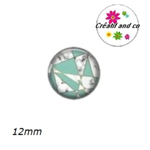 X2 cabochons géométrique 12mm