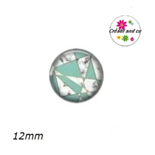 X2 cabochons géométrique 12mm