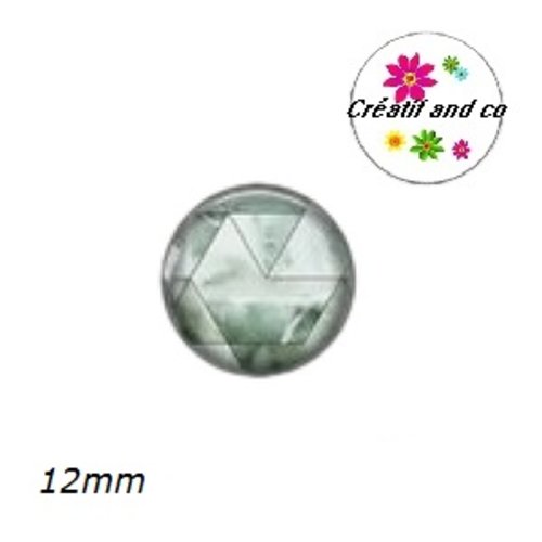 X2 cabochons géométrique 12mm