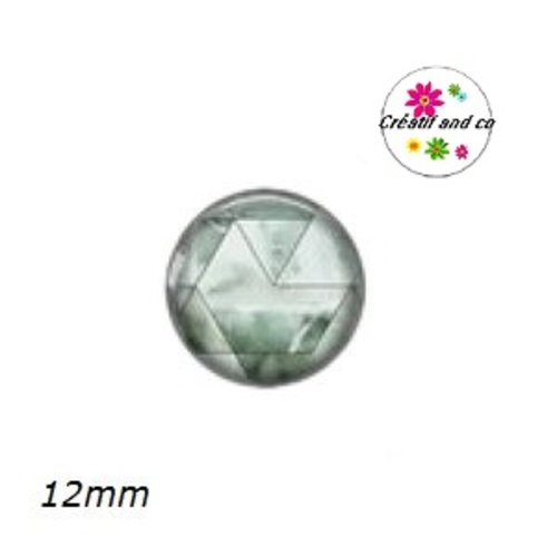 X2 cabochons géométrique 12mm