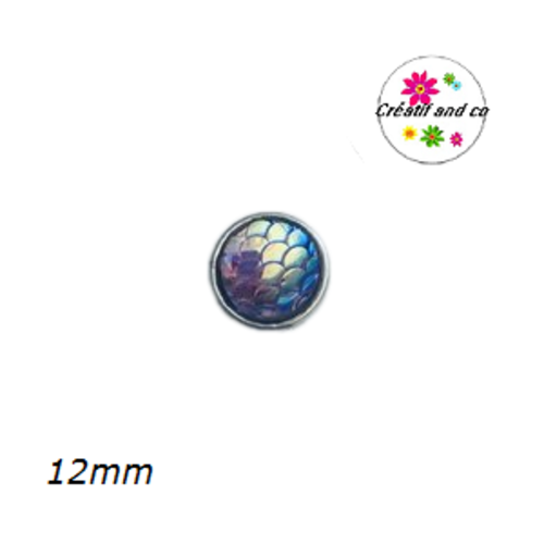 Bouton pression résine écaille parme 12mm