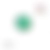 Bouton pression effet druzy vert résine 12mm