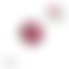 Bouton pression effet druzy fuchsia résine 12mm