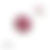 Bouton pression effet druzy fuchsia résine 12mm