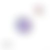 Bouton pression effet druzy parme clair résine 12mm