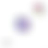 Bouton pression effet druzy parme clair résine 12mm
