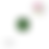 Bouton pression effet druzy vert non brillant  résine 12mm