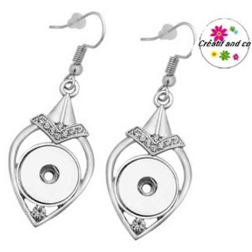Boucle d'oreille goutte bouton pression