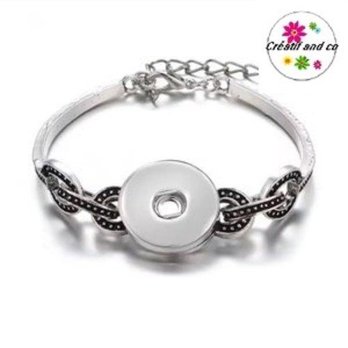 Bracelet métal pour bouton pression 18/20mm