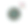 Bouton pression strass turquoise et orange