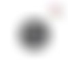 Bouton pression strass noir et blanc