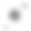 Bouton pression strass central fuschia