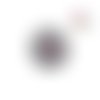 Bouton pression strass central fuschia