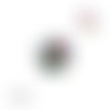 X2 cabochons chat noir 12mm