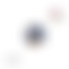 X2 cabochons chat noir 12mm