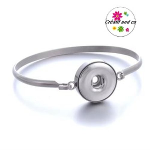 Bracelet métal pour bouton pression 18mm