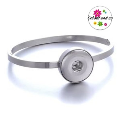 Bracelet métal pour bouton pression 18mm