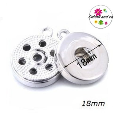 Pendentif bouton pression 18mm