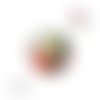 X2 cabochons perroquet 12mm