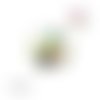 X2 cabochons perroquet 12mm