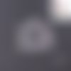 Breloque estampe forme feuille ronde argent 16mm