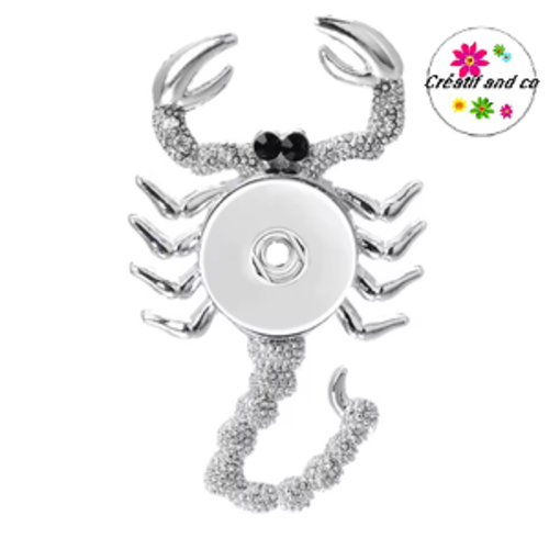 Pendentif scorpion pour bouton pression
