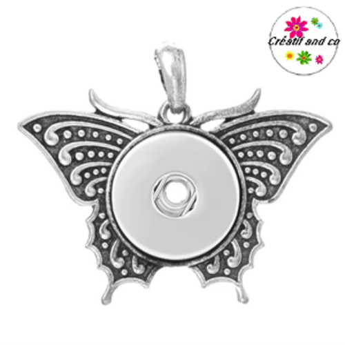 Pendentif papillon pour bouton pression
