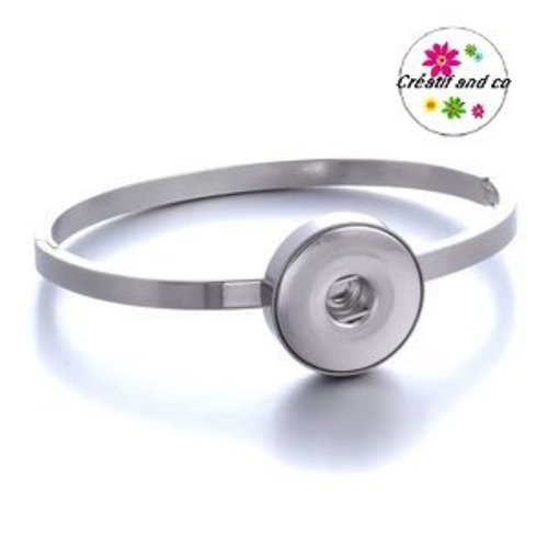 Bracelet métal pour bouton pression 18mm