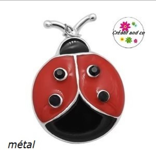 Bouton pression coccinelle