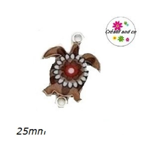 Connecteur tortue émail 25mm