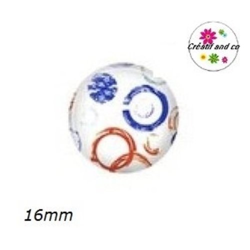 X2 cabochons à motif 16mm