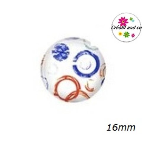X2 cabochons à motif 16mm