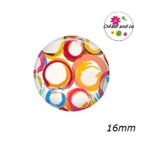 X2 cabochons à motif 16mm