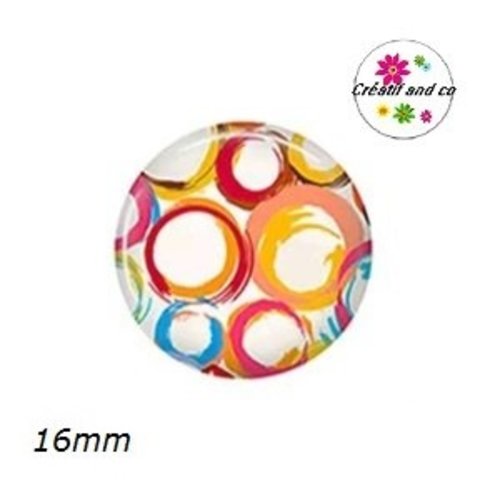 X2 cabochons à motif 16mm