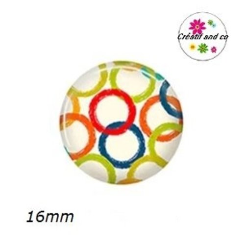 X2 cabochons à motif 16mm