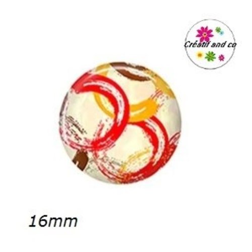 X2 cabochons à motif 16mm