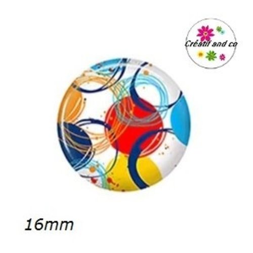 X2 cabochons à motif 16mm